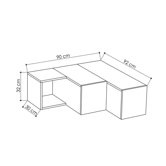 Hanah Home Soporte de TV Compact - Antracita, Marrón claro Hanah Home Soporte de TV Compact - Antracita, Marrón claro